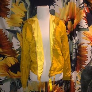 Yellow windbreaker